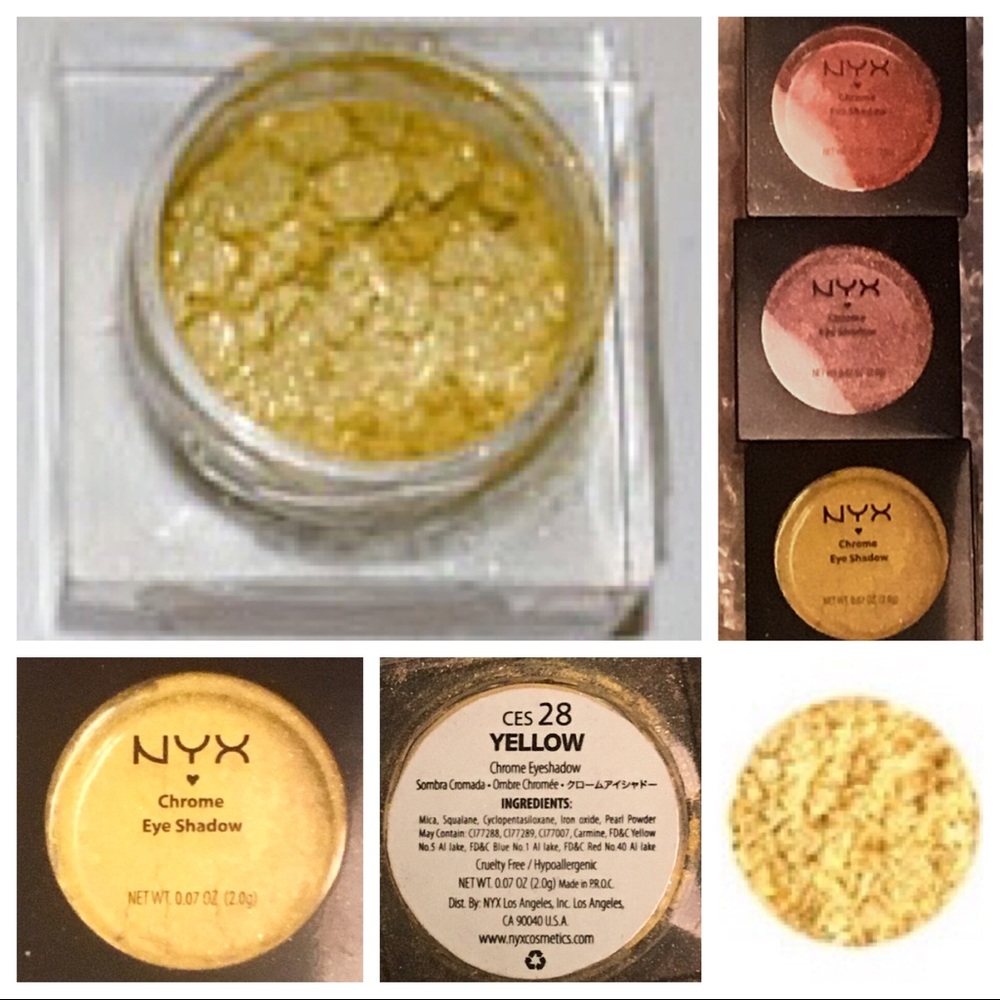 🎉HP🎉 NEW! NYX Chrome Eye Shadow Sunset Trio - Picture 4 of 5